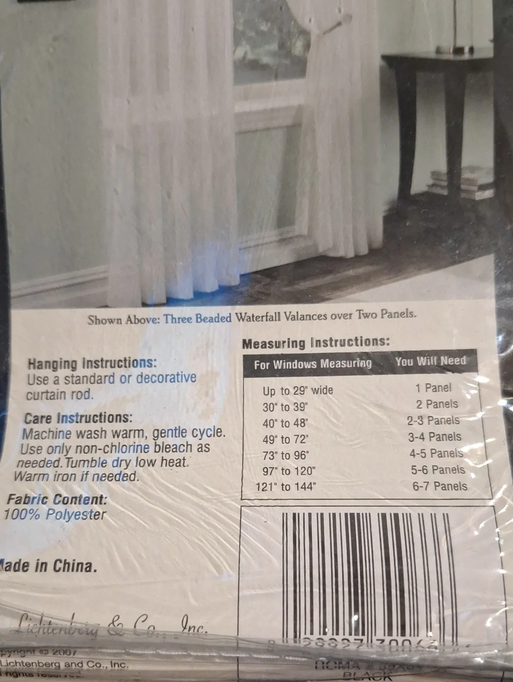 6 NEW Black Sheer Curtain Panels~Roman II~One Panel Each~6 Total~59x84 - Picture 7 of 7